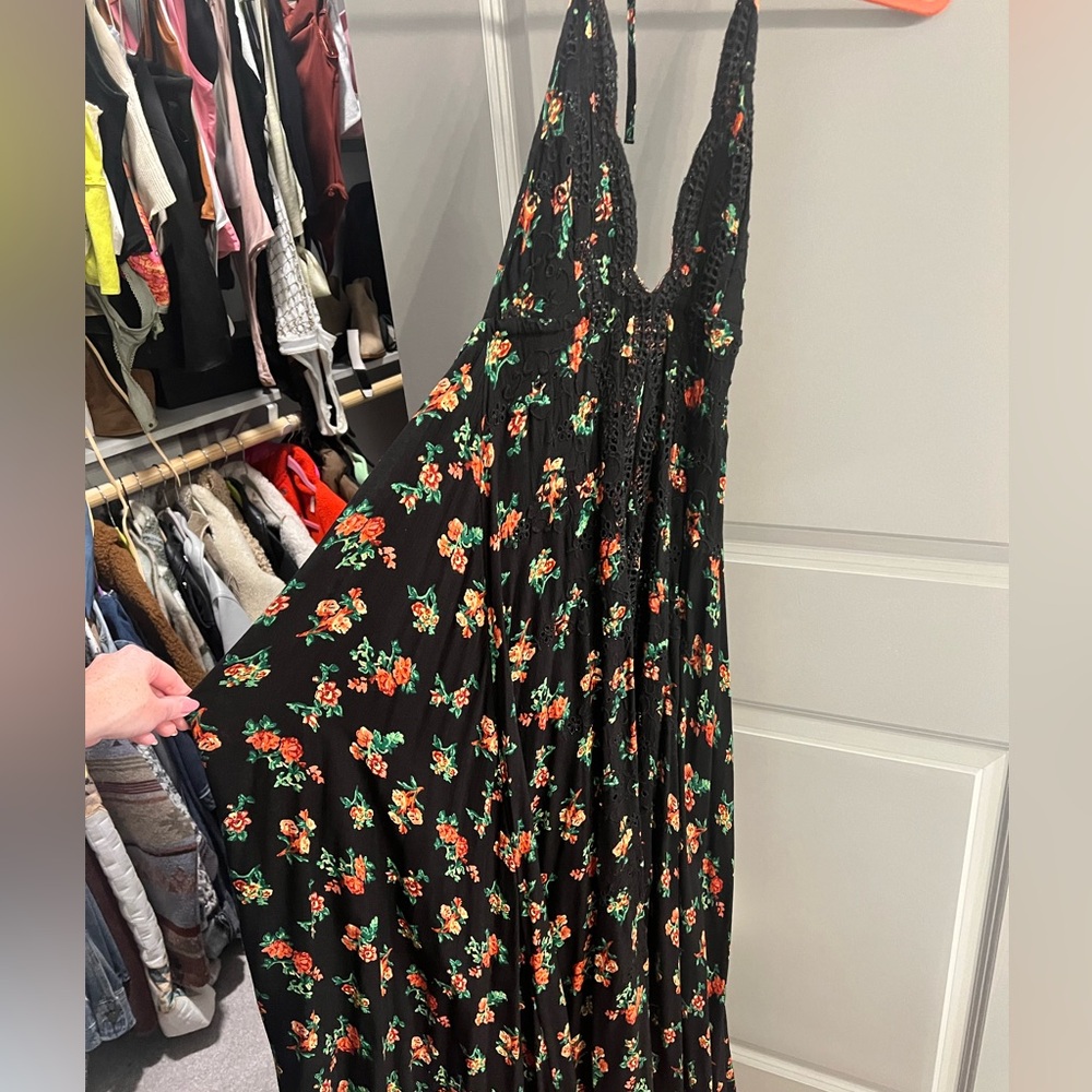 Free People Floral Halter Dress - XS